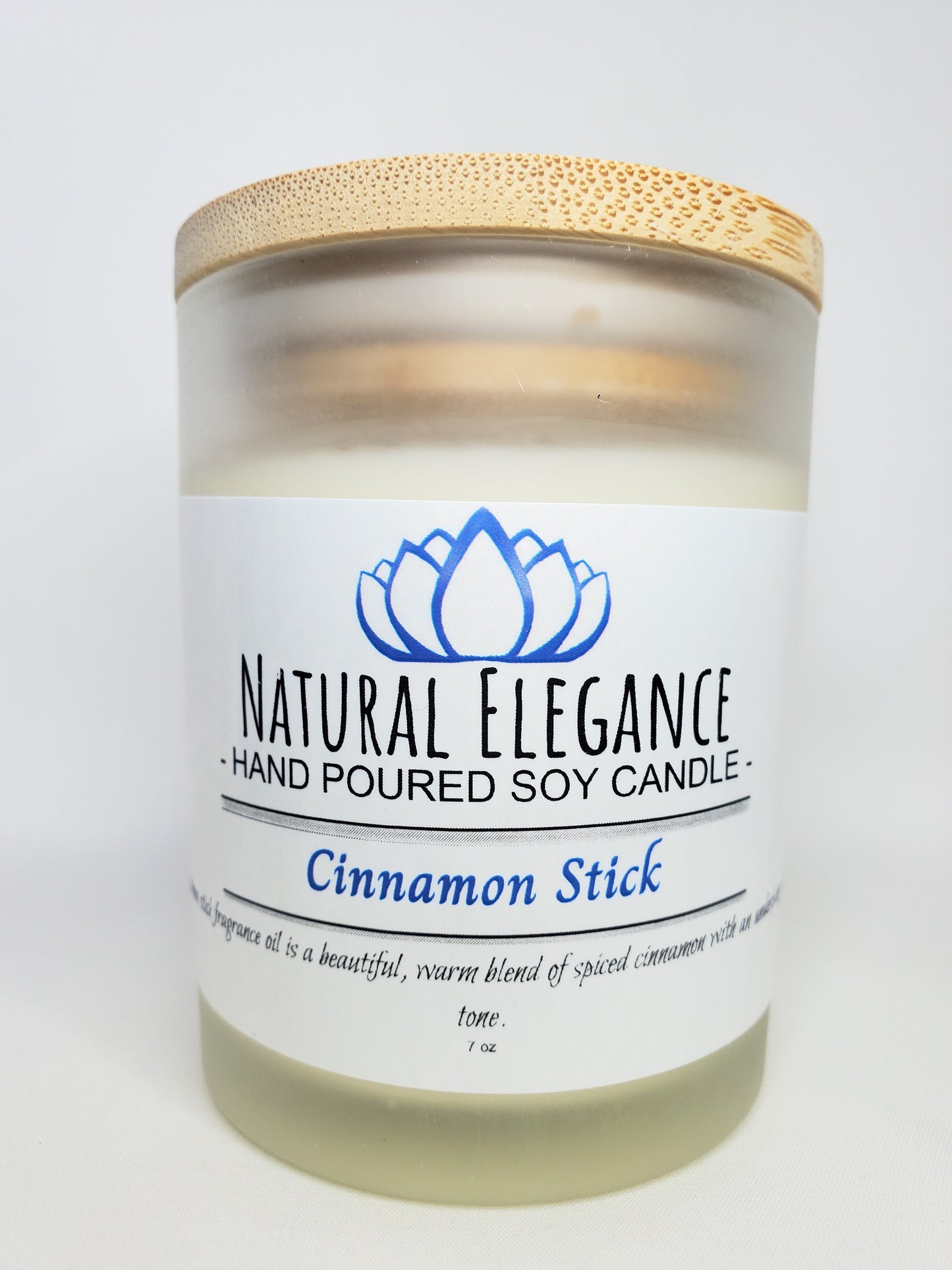 Natural Elegance Products Cinnamon Stick hand poured all natural handmade vegan soy wax scented candle aromatherapy