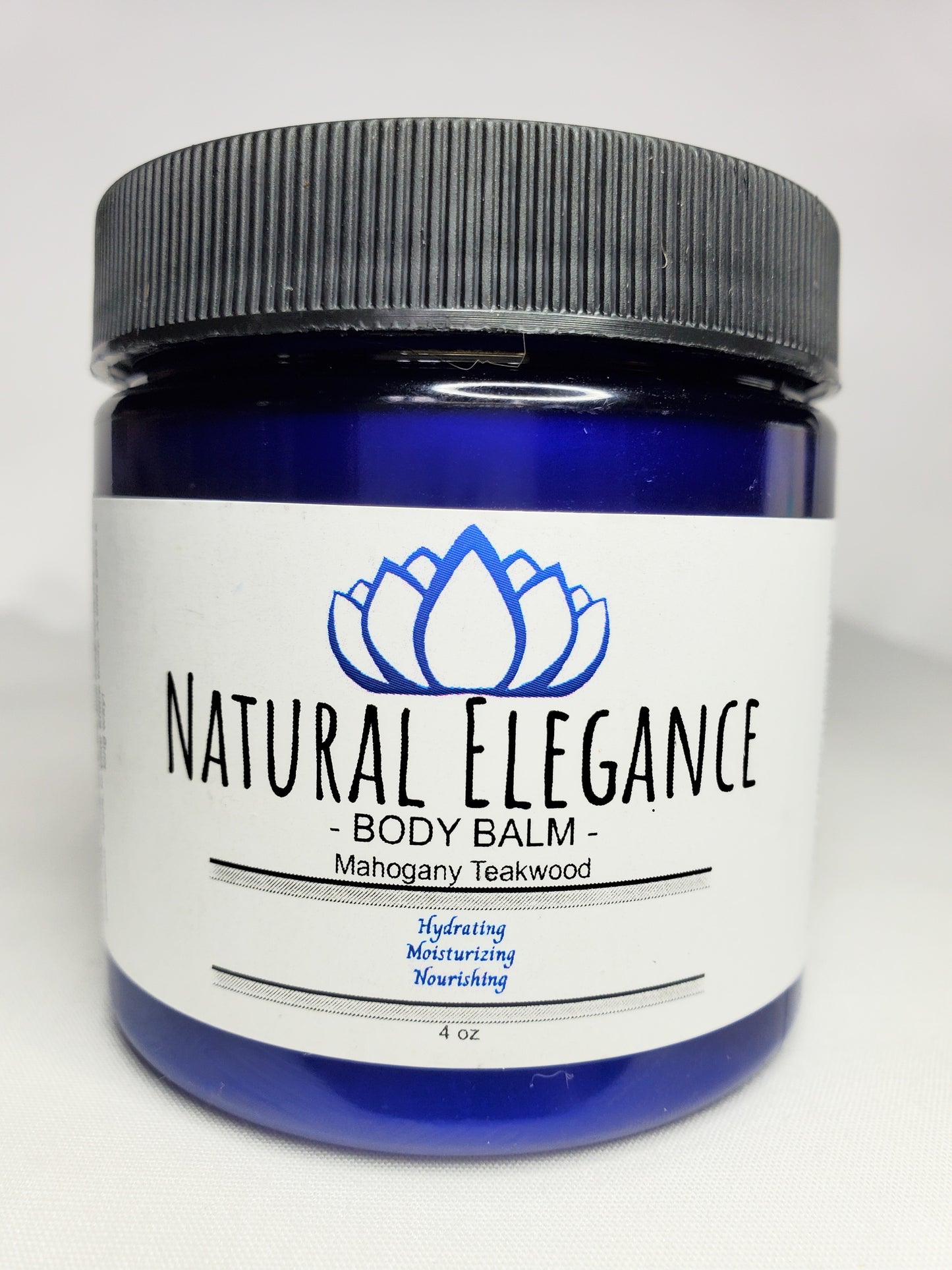 Natural Elegance Products Mahogany Teakwood hydrating moisturizing nourishing all natural handmade vegan best body balm lotion