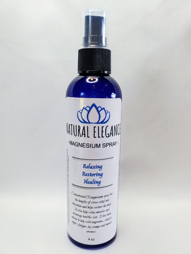 Natural Elegance Products relaxing restoring healing muscle relief stress relief all natural handmade vegan best magnesium spray