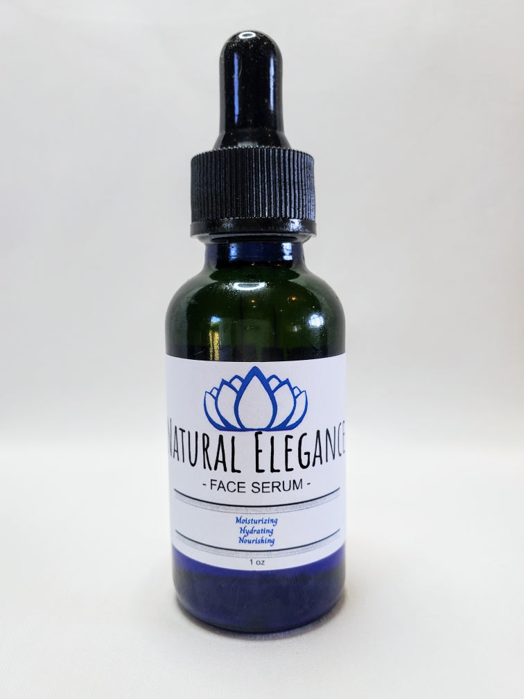 Natural Elegance Products moisturizing hydrating nourishing gentle smoothing brightening antioxidant anti-aging wrinkle reducing all natural handmade vegan best facial face serum