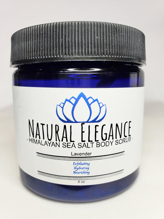 Natural Elegance Products Lavender exfoliating hydrating moisturizing nourishing refreshing all natural handmade vegan best body scrub